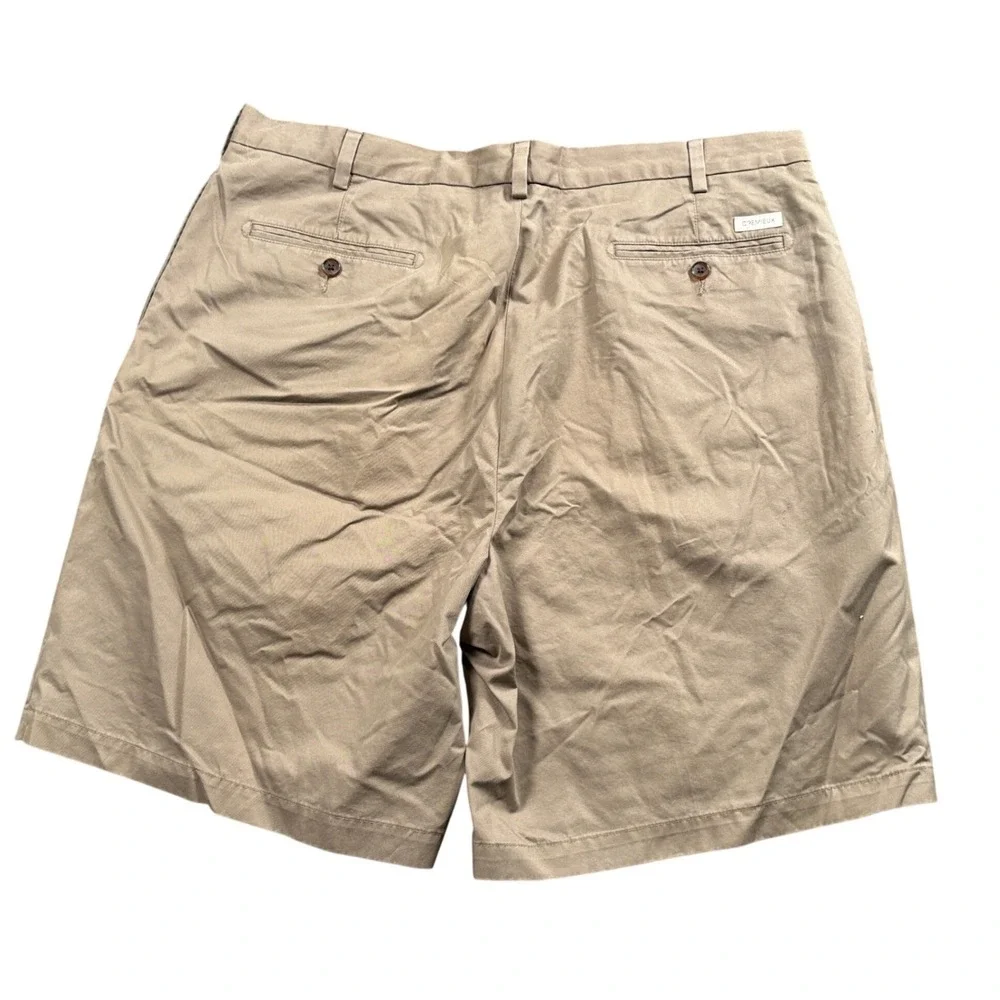 NWT Daniel Cremieux Monaco Shorts Men 40 Brown Pleated Khaki Cotton Chino Preppy
